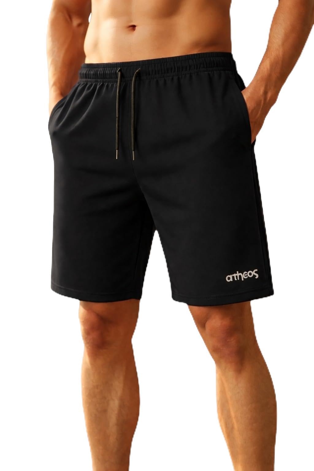 atheos Men's Cotton Casual Shorts | Lightweight Elastic Waist Shorts | Half Pants for Men-picture-16
