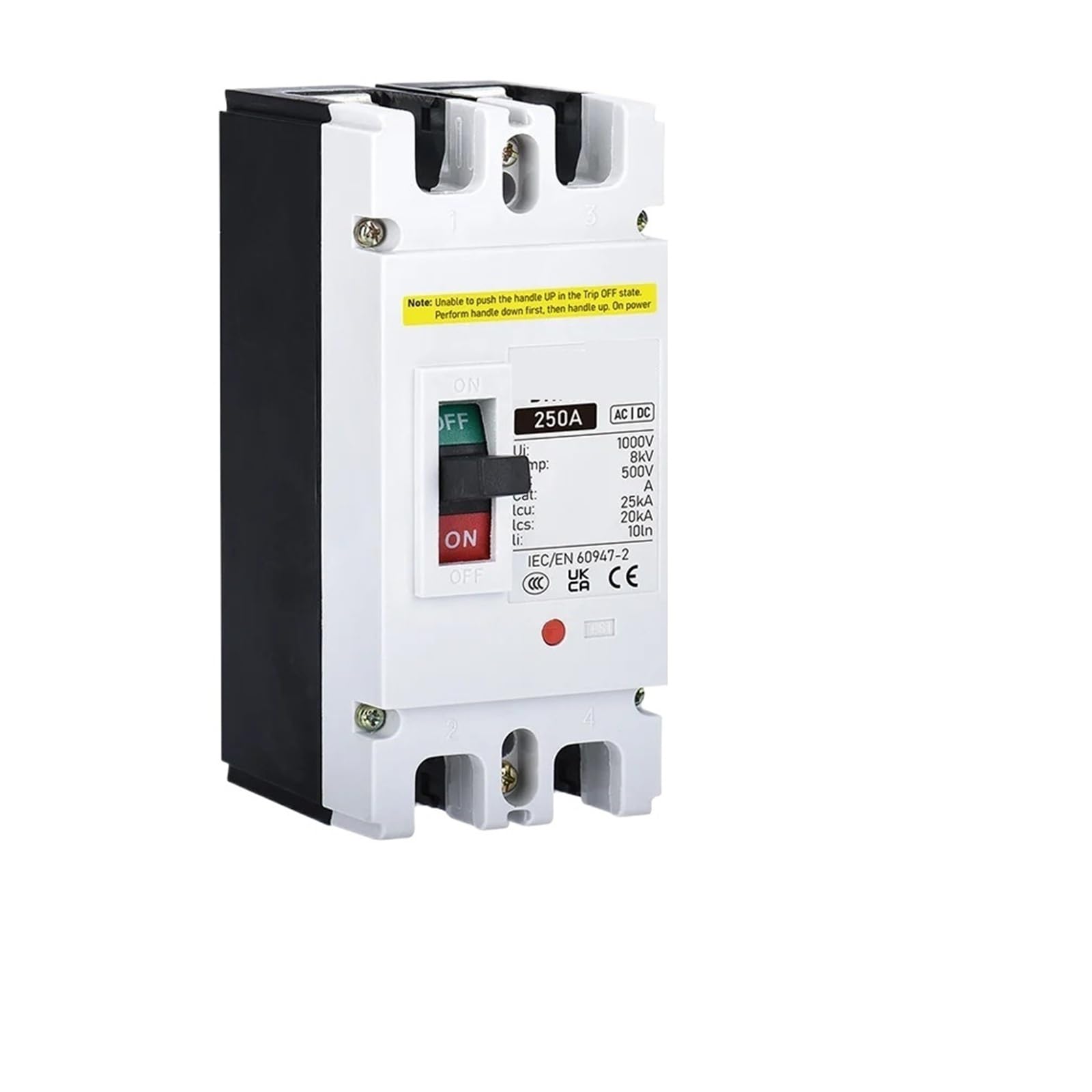 Molded Case Circuit Breaker 500V 25KA 100A/125A/160A/200A/250A For Battery System Circuit Breaker(250A)