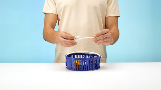 Set Cesto Portamollette Wenko Con 30 Mollette - Blu, Per Stendibiancheria - Foto 2