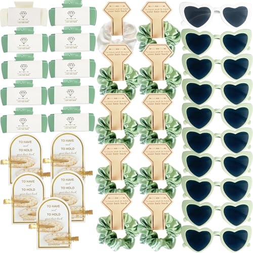 40 Pieces Bridesmaid Scrunchies Proposal Gift Set Include Bridesmaid Hair