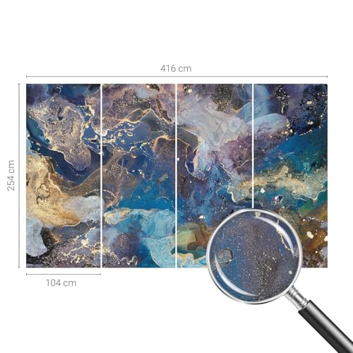 Papier peint anti-tache grand format mosaïque cosmique