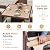 Green4ever Outdoor Patio Table and Chairs Sets with Removable Washable Cushions, Outdoor Patio Furniture Set with Acacia Wood Tabletop, 5-Pieces Outdoor Dining Set for Deck, Garden, Backyard, Brown
