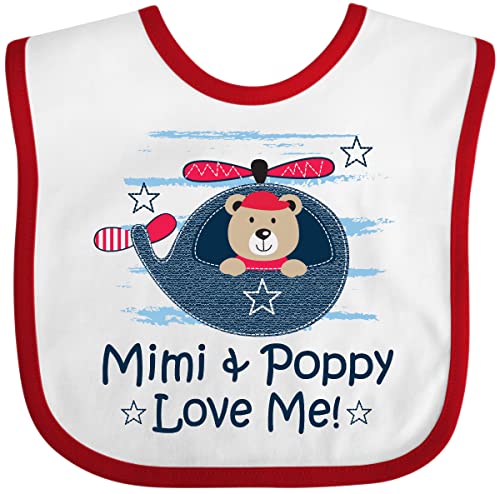 inktastic Mimi and Poppy Love Me Grandchild Baby Bib