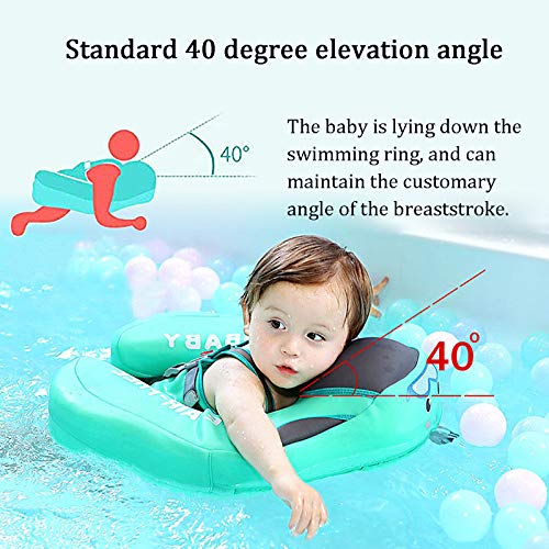 Non Inflatable Baby Pool Float Mambobaby Solid Swimming Float, No Flip Over Baby Floats For Infants Aged 3-24 Months (Pink) #TOP2