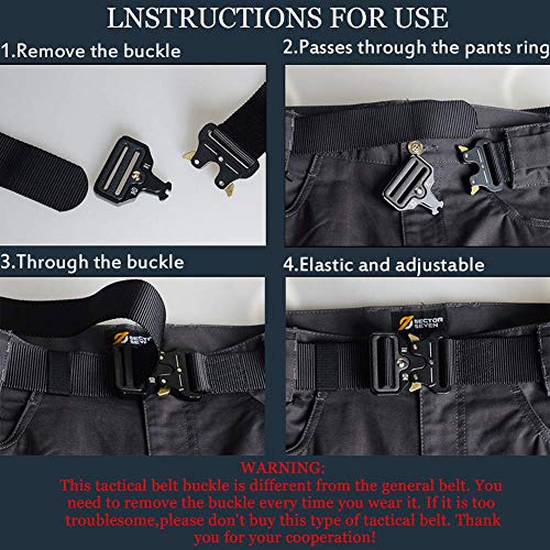Tactical Belt,Military Style Belt, Riggers Belts for Men, Heavy-Duty Quick-Release Metal Buckle