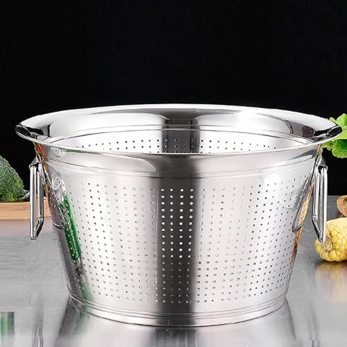 Passoire multifonction en acier inoxydable avec poignées facile à nettoyer pour pâtes, nouilles, légumes, fruits et riz. Passoire de cuisine