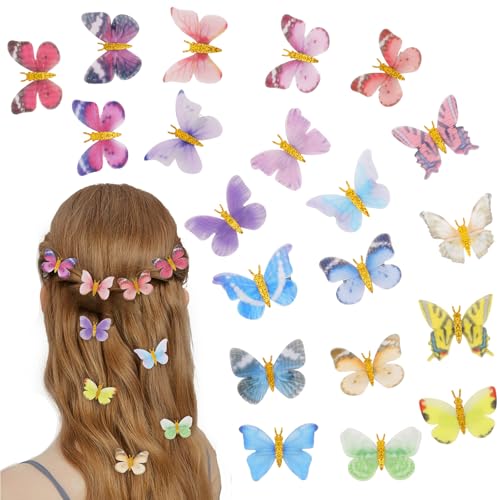 Semato 20 Pieces Butterfly Hair Clips Butterfly Y2k Hair Accessor...
