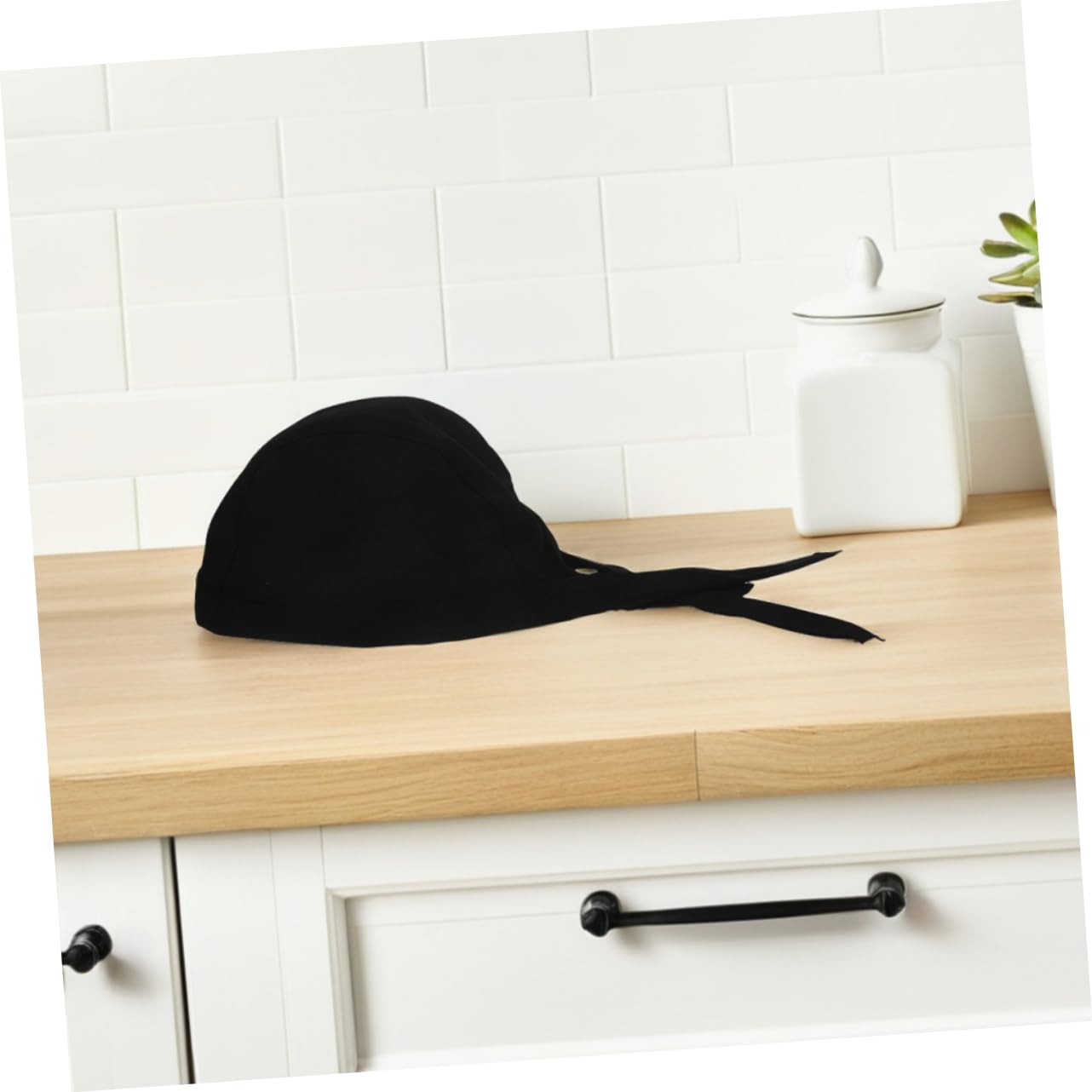 Gorro de Cocinero Negro Ajustable de Algodón 12 Piezas