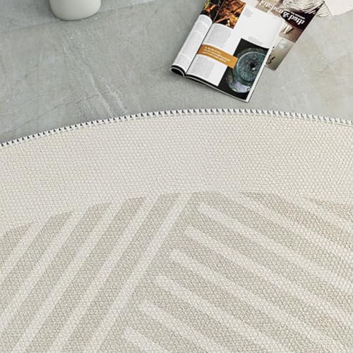 Tapis de balcon imperméable polyester lavable et tapis de terrasse rond - 7