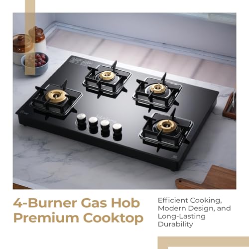 Lifelong 4 Gas Burner Tops - 4 Burners Hob Top Gas Stove with Automatic Ignition - Toughened Glass Top Gas Stoves for Home & Kitchen - Automatic... - Image 7