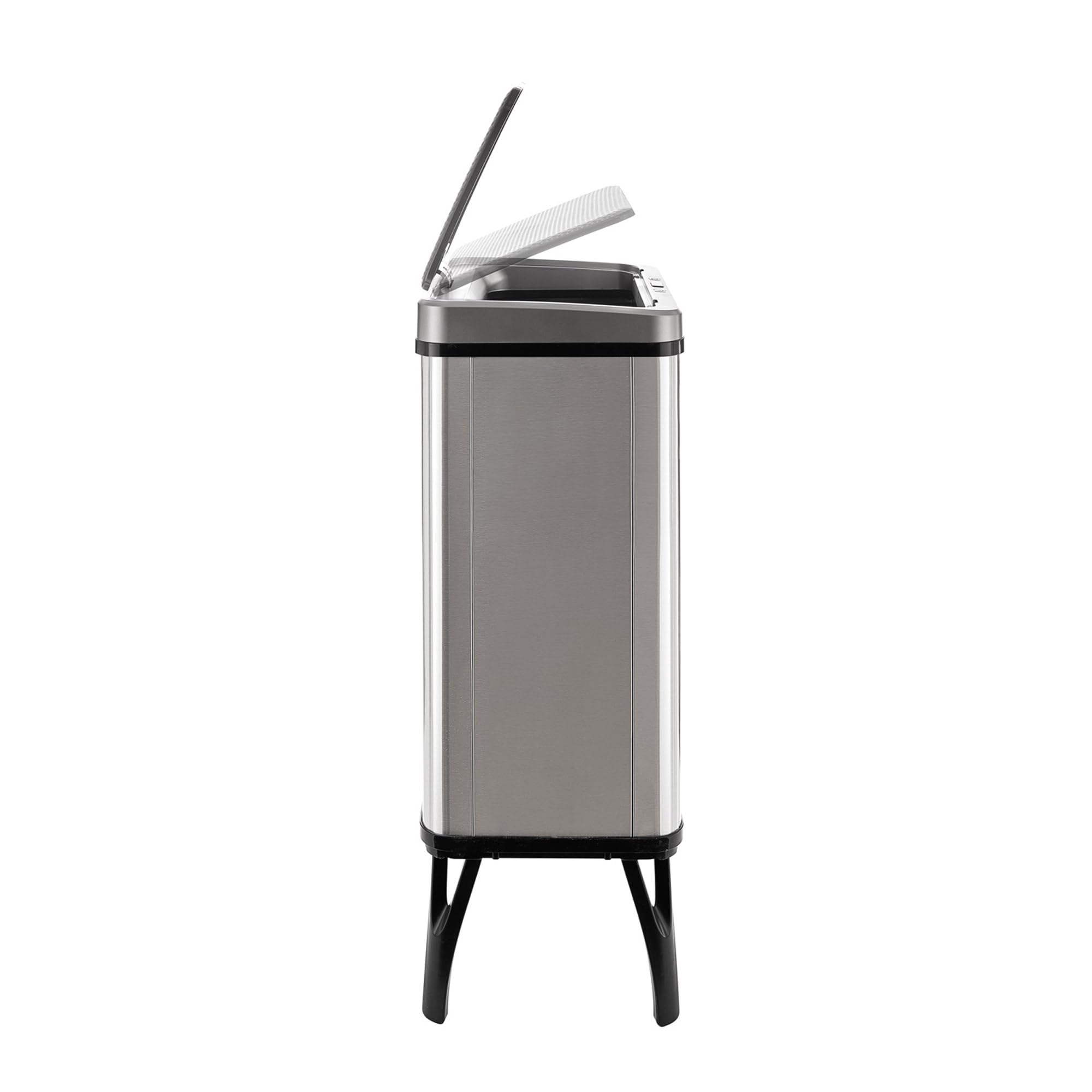 WELL HOME MOBILIARIO & DECORACIÓN 3 bidoni della spazzatura intelligente da 40 l, altezza: 71,5 (x35,5 x 26), grigio con etichette magnetiche