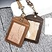 Badge Holder: Boshiho Cowhide Leather ID Badge Card Holder with 19