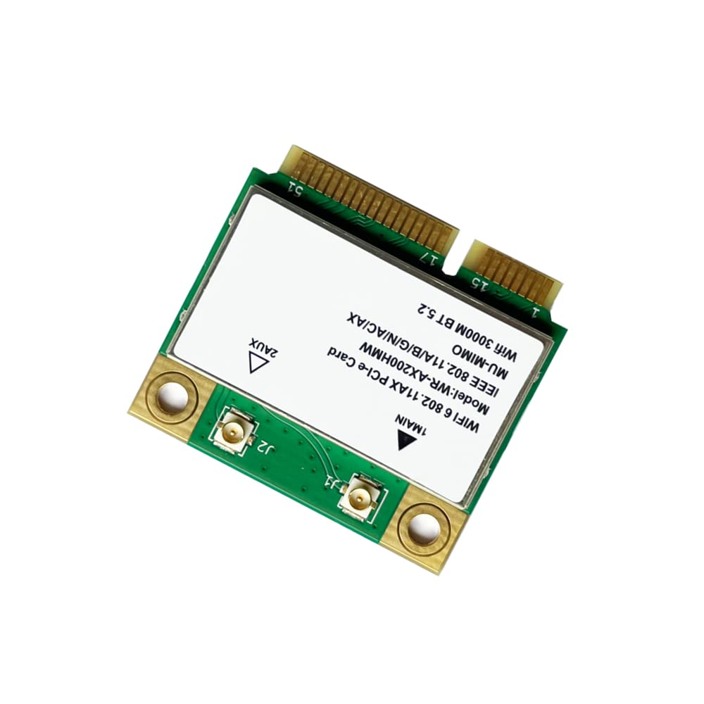 AX200HMW Carte Wi-FI AX200, Module de Carte réseau sans Fil Wi-FI 6 Mini PCIE 802.11ax 160 MHz BT 5.2 Adaptateur de Carte réseau Bluetooth Compatible pour Win10