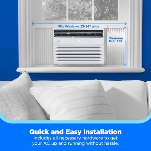 Image of Midea 8,000 BTU Window Air Conditioner, Electronic Control, 350 Sq. Ft.