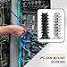 PATIKIL 100Pcs Computer Case Fan Screws Kit, M5 x 15mm Short PC Cooling Fan Mount Screws for DIY Repair Motherboard Radiators PC Case, (Silver,Black, 50 Pcs of Each)