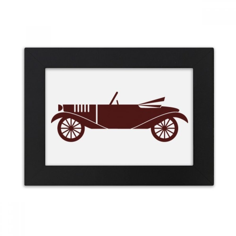 Decoración de oficinas con cuadro de pintura de coches clásicos y marco negro geométrico 5x7