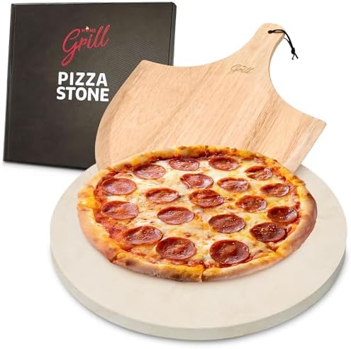 HANS GRILL PIZZA STONE | Circular Pizza Stone For Oven Baking & B...