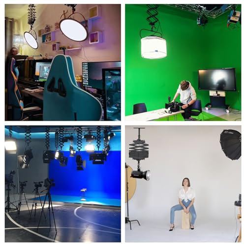 Image of DATOUBOSS 2M Drop Pantograph, Studio Lighting Hanging Equipment for Photography Studio Lighting Ceiling Rail System, Live Broadcast, Monolight, Softbox, Reflector, Umbrella (Drop Pantograph x 1Packs)