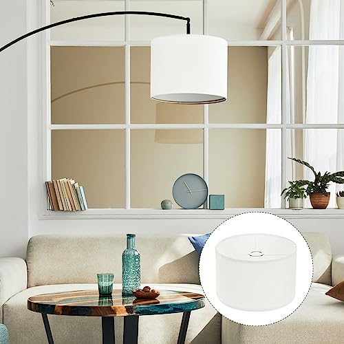 YOKIVE 2 Set Drum Lamp Shades, Table Lamps Floor Lamps, Beige, 12"x12"x8" - Image 4