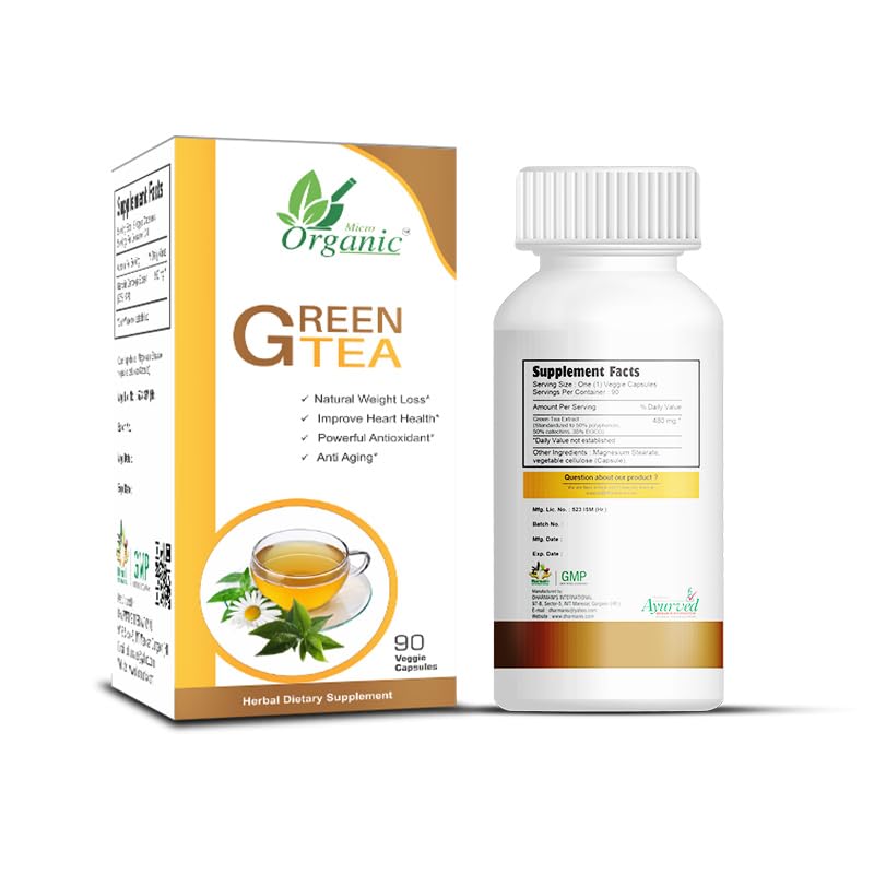 Ayurved Research Foundation Green Tea Capsules, 90 Count (Pack of 2)