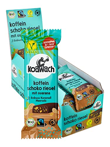 koawach Schoko Energy Koffein Riegel – 12 x 40g Vegan Bio Fairtrade Energieriegel Schokoriegel Power Bar perfekt für Radsport Wandern Sport koawach Schoko Energy Koffein Riegel – 12 x 40g Vegan Bio Fairtrade Energieriegel Schokoriegel Power Bar perfekt für Radsport Wandern Sport