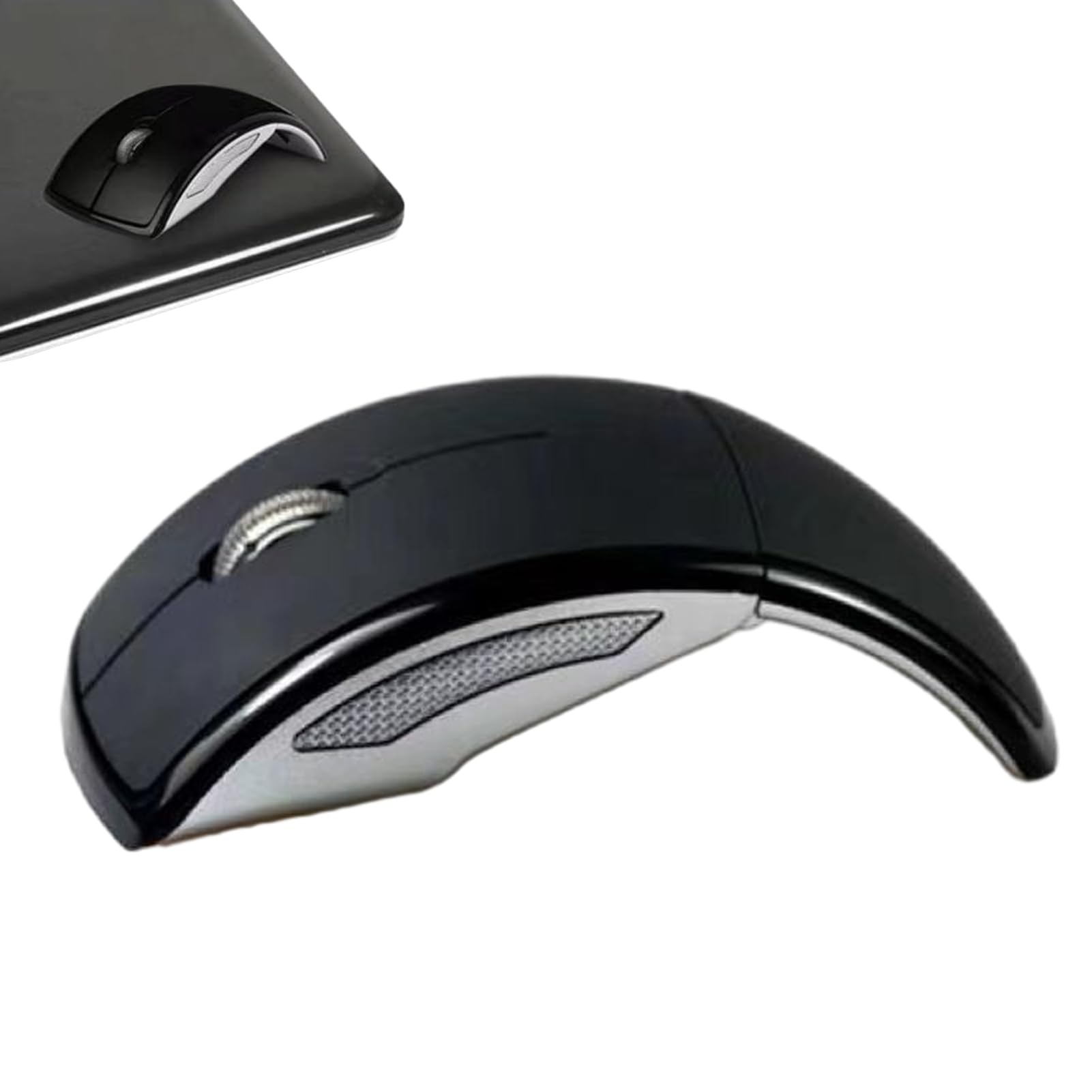 Mouse Wireless Pieghevole 2.4G – Ultra Sottile, Ricaricabile, 1600 Dpi, Portata 15m