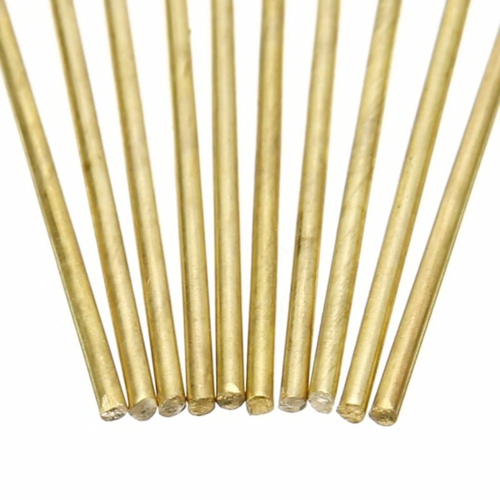 Pręty spawalnicze z aluminium, Pręt okrągły, 10 szt. 1, 6 x 250 mm, mosiężny pręt