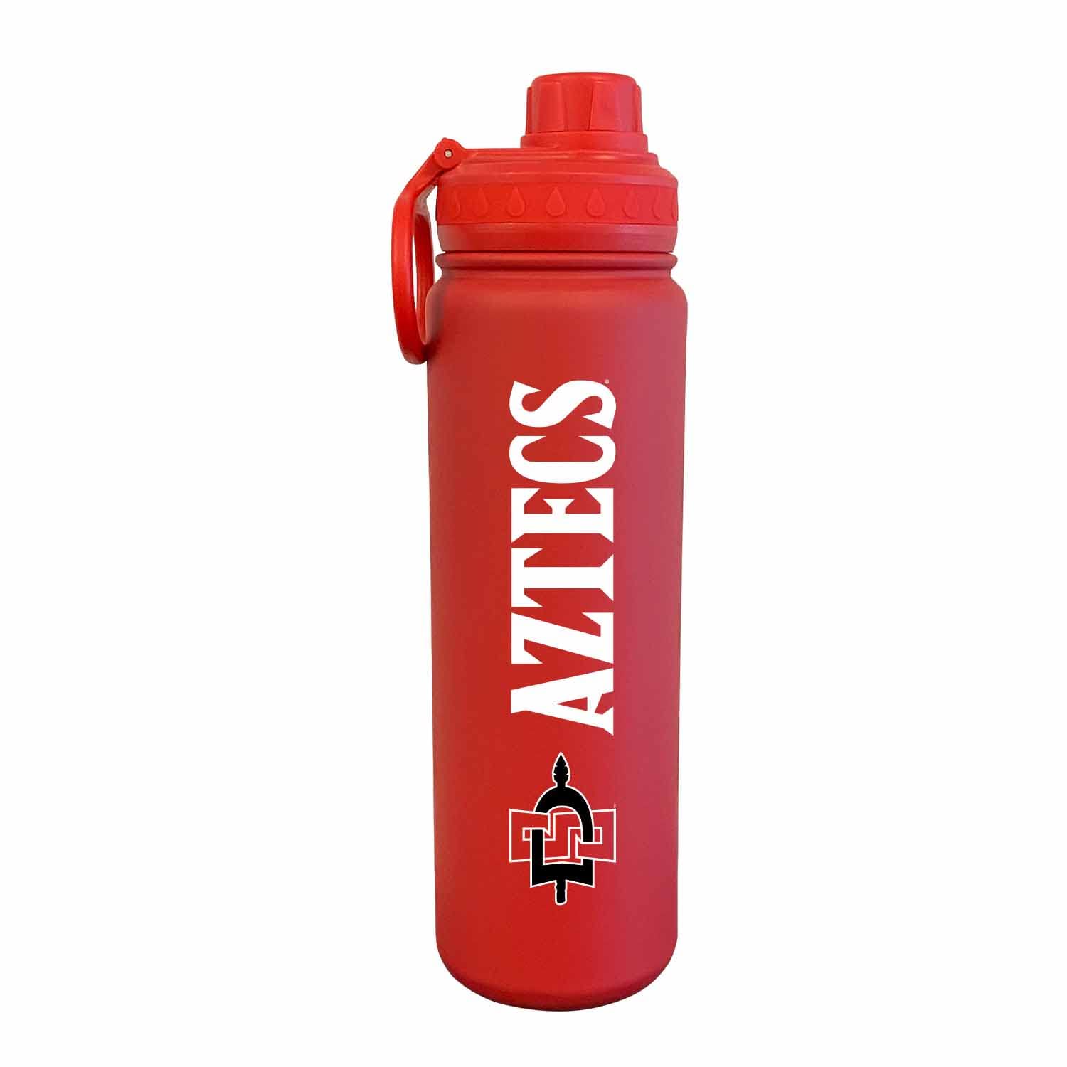 Campus Colors NCAA Stainless Steel Water Bottle - Twist on cap - 24 oz - Carry Clip -