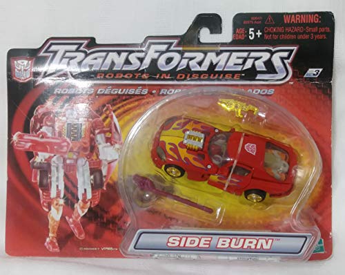 Transformers Robots In Disguise Series Deluxe Class Autobots - SIDE BURN - Released in Year 2001