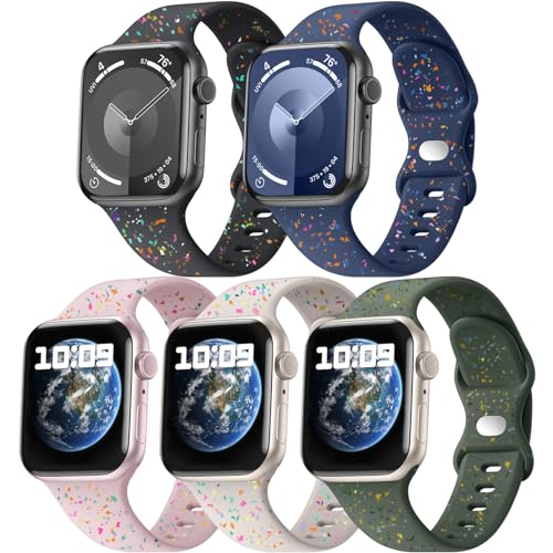 Maledan Recycled Silicone Bands Compatible for Apple Watch Band 38mm 40mm 41mm 42mm 44mm 45mm 46mm 49mm Women Men, Eco-Friendly Sport Strap Band for Apple Watch Series 11 10 9 8 7 6 5 4 iWatch Ultra 3 2 1 SE