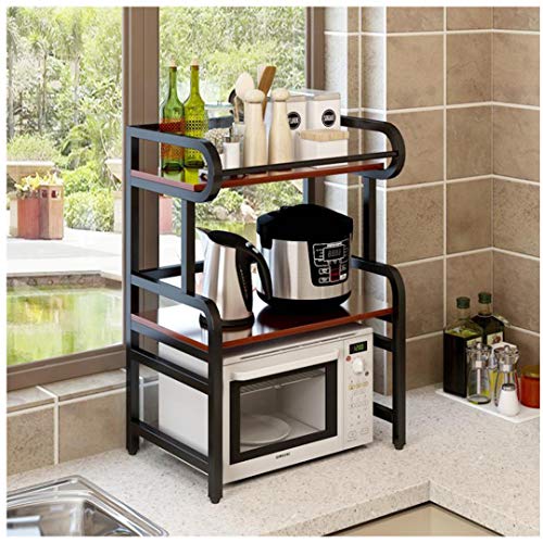 Küchenregal-Arbeitsplatte 2-Schicht-Ofen-Reiskocher-Regal, Küchengestelle, Regale, Lagerregale, Mikrowellen-Haushalts-Desktop-Doppel-Speicher-Regal