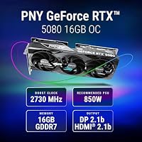 PNY GeForce RTX™ 5080 16GB OC Triple Fan Grafikkarte DLSS 4 – Ansicht 2