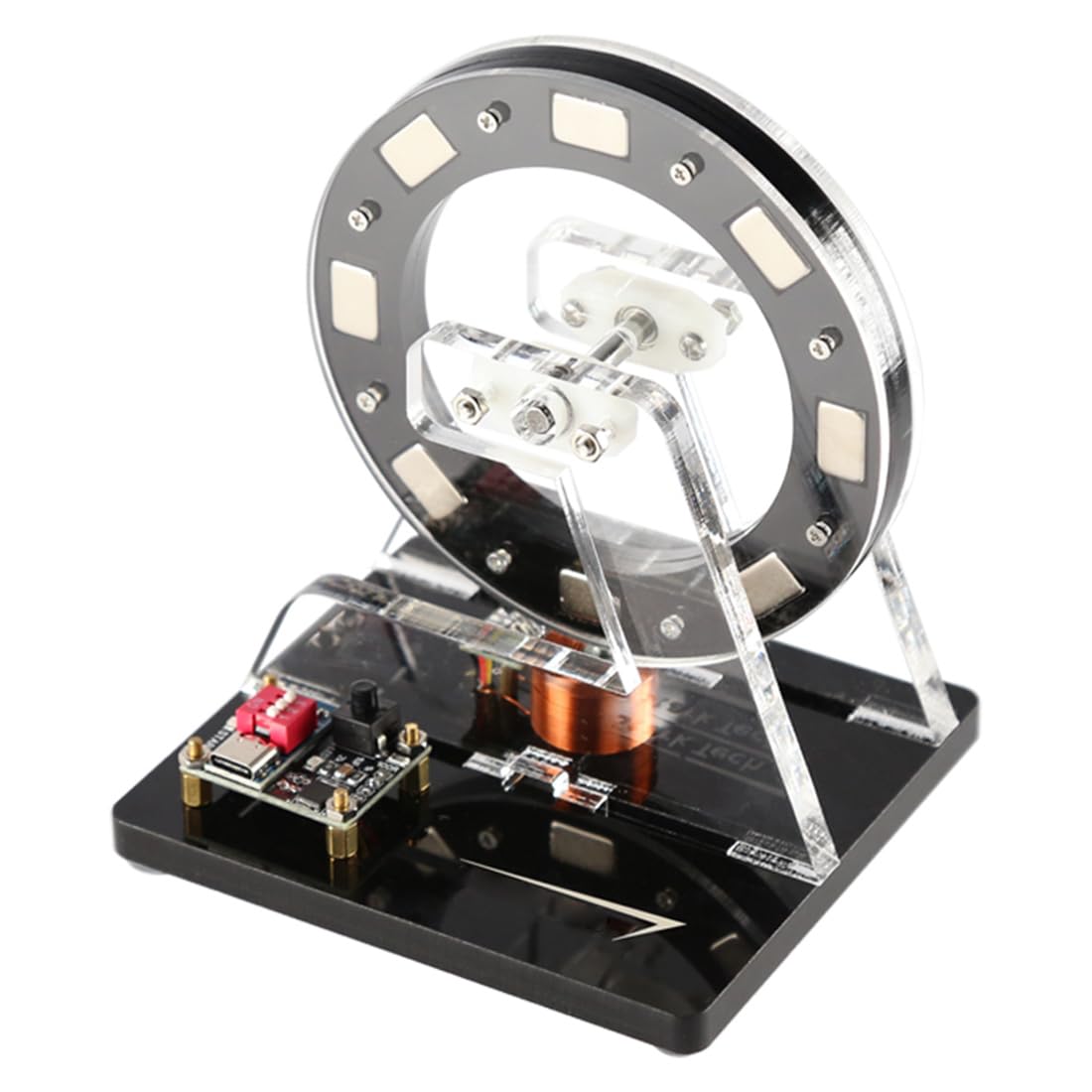 Brushless Hall Sensor Motor Display, Electromagnetic Learning Model with Visible Coil Operation, Ferris Wheel Motion and STEM Engineering Demonstration