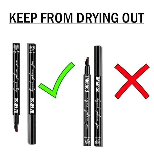 Vista 17 de iMethod Microblading - Lápiz para tatuaje de cejas - Lápiz para cejas con aplicador de punta de microhorquilla - Crea cejas de aspecto natural sin