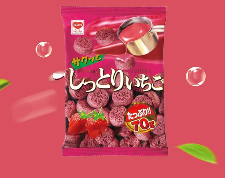 Amazon.com: Riska Shittori Ichigo Sakutto Riska Corn Puff Soaked