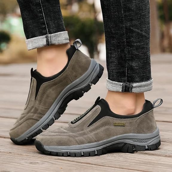 Relieffoot Men's Comfortable Waterproof Orthopedic Walking Shoes, Black, Size 7 Wide4