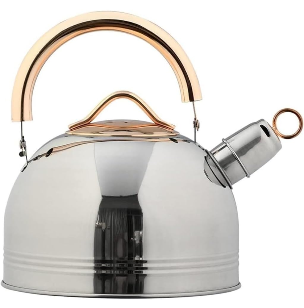 Czajnik z Gwizdkiem Gwizdający Czajnik Do Herbaty Ze Stali Nierdzewnej Czajniczek 3L/3000 ML Czajnik Do Wrzenia Kuchnia Herbaciarnia Kuchenka Indukcyjna Gwizdanie Czajnik Czajnik Kuchenek