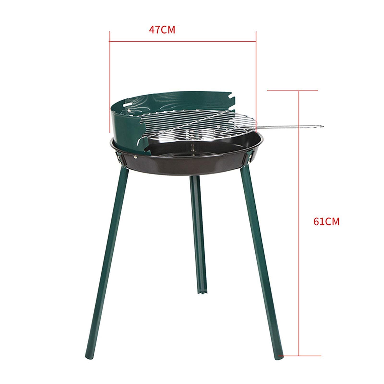 Griglia per barbecue all'aperto per braciere, griglia per barbecue per braciere BBQ portatile per picnic con reticolo di cottura Griglia per barbecue in acciaio inossidabile con supporto, pieghevole