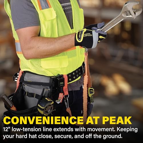 Image of Gear Keeper Tool Tether - Personal Aluminum Twist Lock Carabiner with Fixed End Lanyard - Tool Lanyard with High Strength Nylon Webbing Construction and Integrated Elastic - Generous 48 Inch Extension
