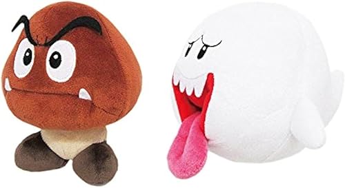 Little Buddy Juego de 2 muñecas de peluche de Super Mario All Star 1427 Goomba y 1428 Ghost Boo disponible en Yaxa Mexico