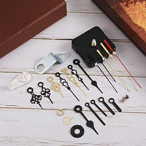3 Pieces Non Ticking Quartz Clock Movement Mechanism With 6 Sets Of Short Hands Battery Operated Clock Motor Kit For Diy Repair Replacement (0.7 Inch/18 Mm) #TOP6