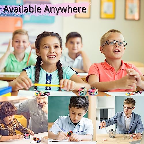 Steemjoey 2Pcs Anti-Stress Würfel Spielzeug, Fidget Toy Cube, Fidget Pad Controller zum Stressaubbau bei Nervösität für ADD, ADHS, Autismus, Teenager, Kinder, Erwachsene (Farbe)