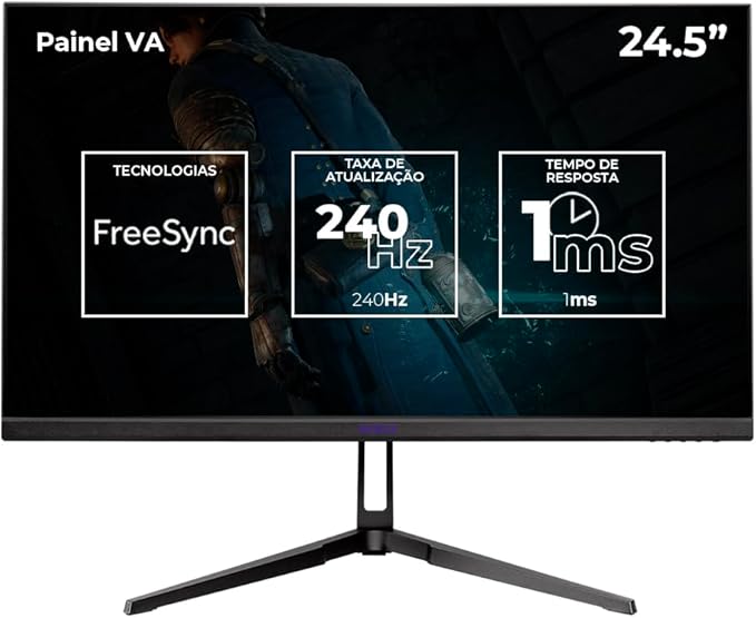 MONITOR GAMER MANCER HORIZON Z240H, 24.5 POL, VA, FHD, 240HZ, 1MS, HDMI