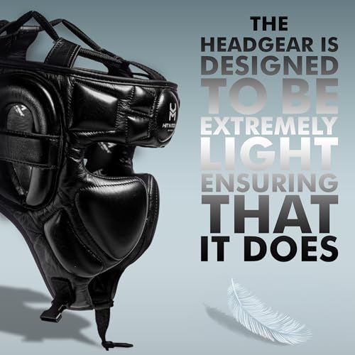 Image of HIT N MOVE Air Armor Precision Boxing Headgear - Lightweight & Protective Headgear for Men and Women in MMA, Kickboxing, Muay Thai, Training & Sparring and Combat