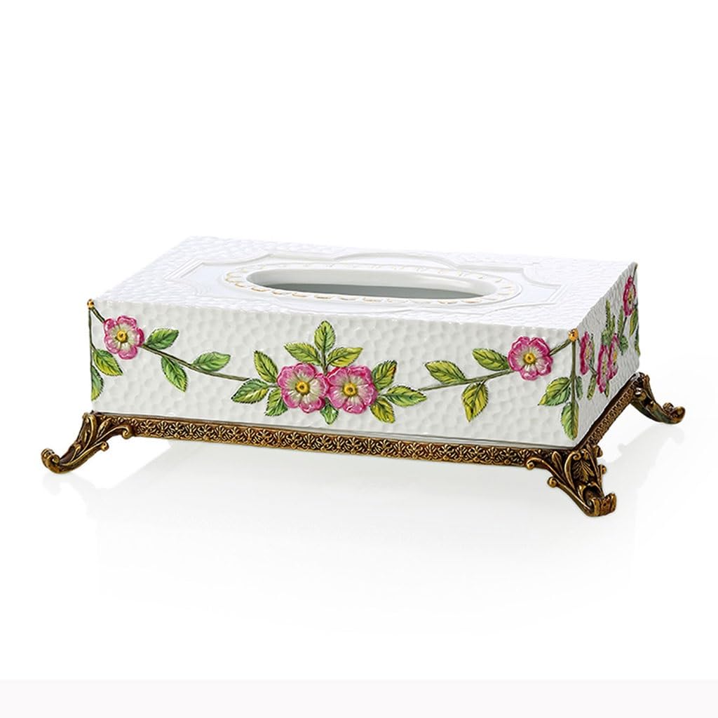 GTHTUHFD Car Tissue Holder Ceramic Retro Creative Household Tissue Box Home Living Room Living Room Desktop Decoration Tissue Box Tissue Box Holder