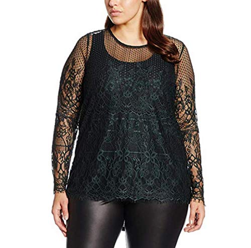 New Look Delicate Lace Scallop Top Donna