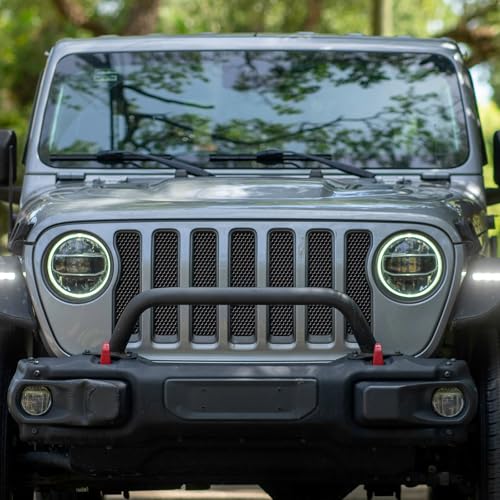 Image of AggAuto Grille Mesh for Jeep Wrangler JK JKU 2007-2018, Round Hole