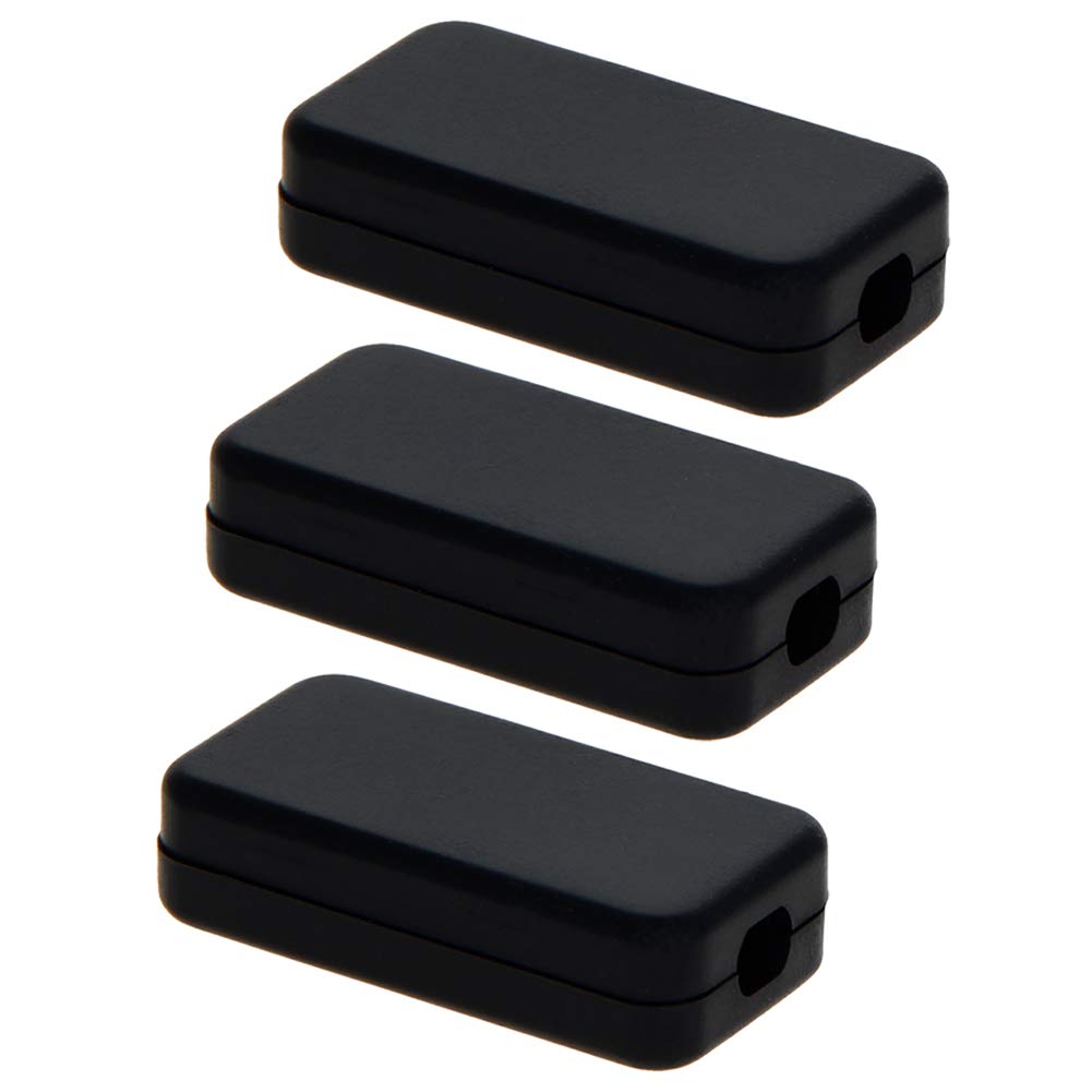 Fielect 3Pcs Dustproof Electronic Junction Box Plastic Enclosure Project Box for Electronic Projects ABS Black 1.57 x 0.79 x 0.43 inch (40x20x11mm)