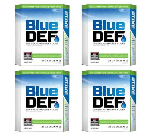 Mytee Products (4 Pack Blue Def Diesel Exhaust Fluid 2.5 Gallon for All Diesel SCR Systems - Emissions Reduction - 300 Miles Per Gallon Approx