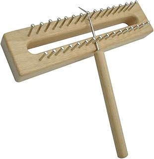 ARTIBETTER Wooden Handmade Block Gauge Knitting Loom Knitting Looms Set Craft Kit Tool with Hook for Hat Scarf Socks Sweater Knitting Loom Accessories